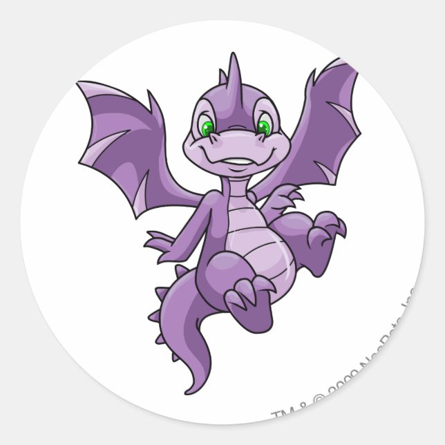 Pegatina Redonda Scorchio Purple (Anverso)