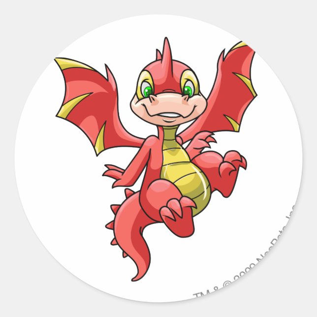 Pegatina Redonda Scorchio Red (Anverso)