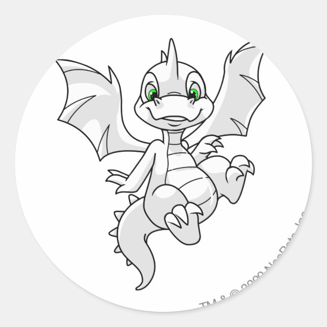 Pegatina Redonda Scorchio White (Anverso)