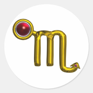 PEGATINA REDONDA SCORPIO