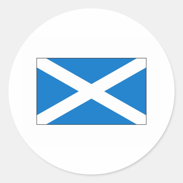 Pegatina Redonda Scotland FLAG International (Anverso)