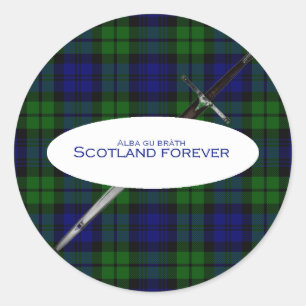 Pegatina Redonda Scotland Forever Alba gu bràth