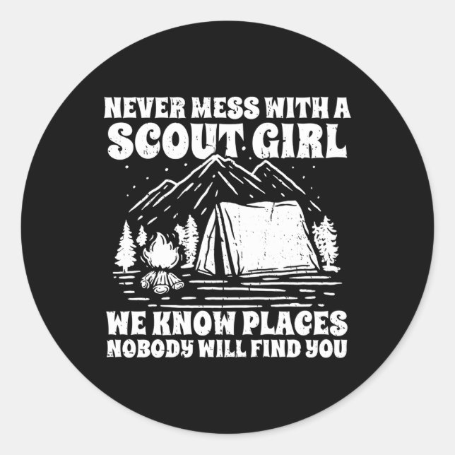 Pegatina Redonda Scout (Anverso)