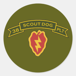 Pegatina Redonda Scout Dog Platoons