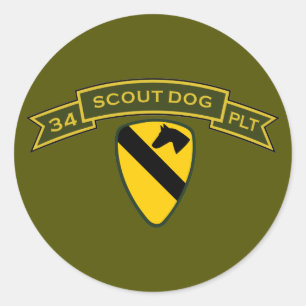 Pegatina Redonda Scout Dog Platoons