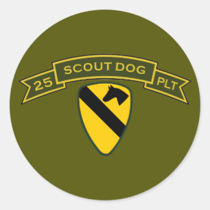 Pegatina Redonda Scout Dog Platoons