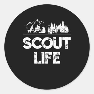 Pegatina Redonda Scout Life Scouting Lovers Regalos Senderismo Camp