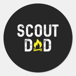 Pegatina Redonda Scouting Dad Scout