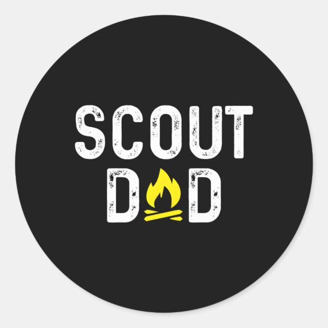 Pegatina Redonda Scouting Dad Scout (Anverso)