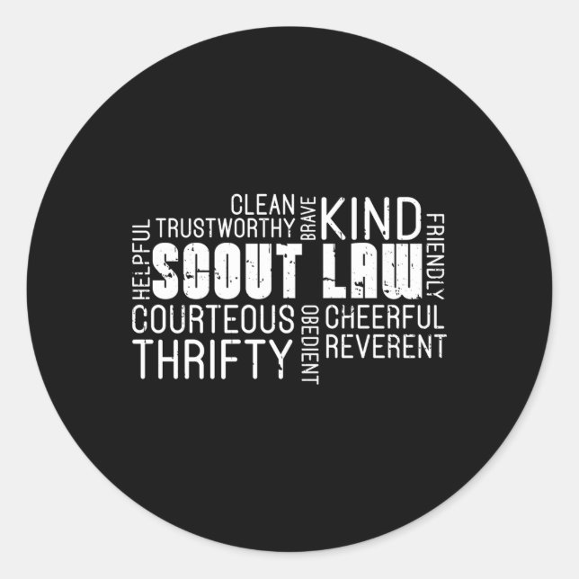 Pegatina Redonda Scouting Nature Uniform Wilderness Scout (Anverso)