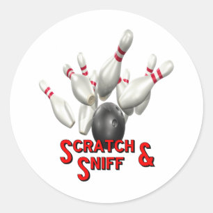 Pegatina Redonda Scratch y Sniff