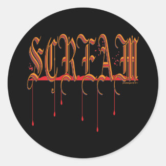 Pegatina Redonda SCREAM Bloody Halloween