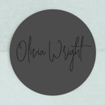 Script de firma, negro profesional en negro