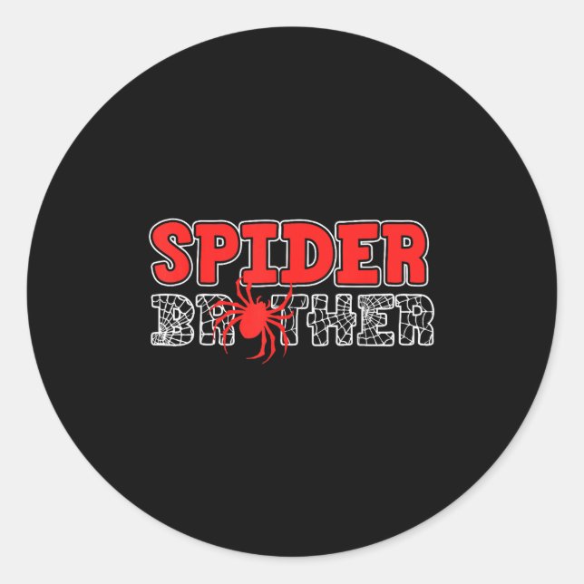 Pegatina Redonda Sder Brother Kid Sdey Birthday Matching Family Chr (Anverso)