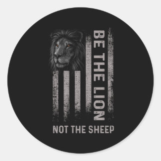 Pegatina Redonda Sé El León No La Oveja
