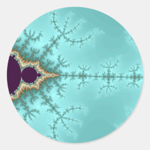Pegatina Redonda Se está extendiendo - Fractal