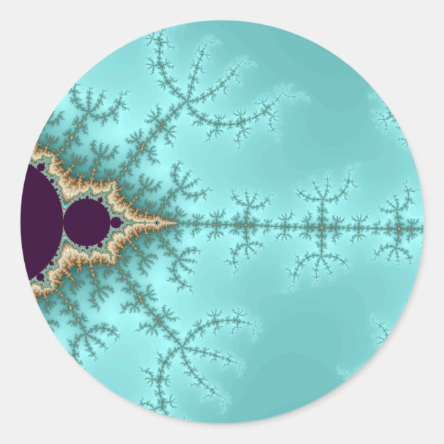 Pegatina Redonda Se está extendiendo - Fractal (Anverso)