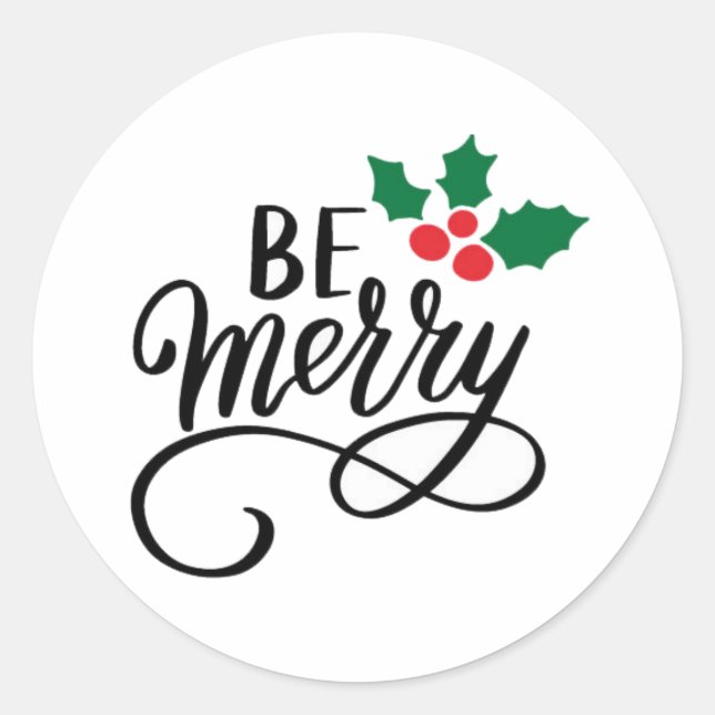 Pegatina Redonda Sé Feliz (Anverso)