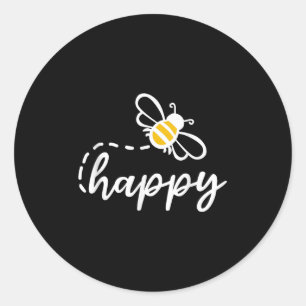 Pegatina Redonda Sé Feliz De Ser Amable, Sé Feliz, Inspirador, Moti