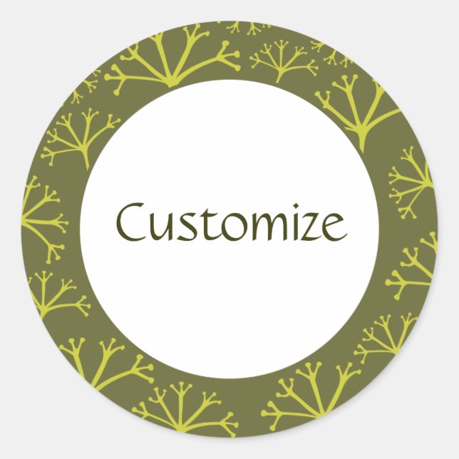 Pegatina Redonda Se fue con la plantilla de viento (Anverso)