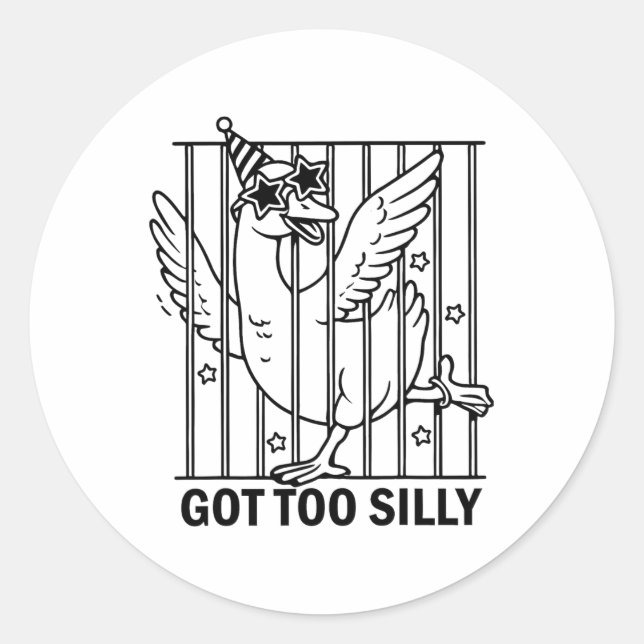 Pegatina Redonda Se hizo una Navidad de cosecha muy boba (Anverso)