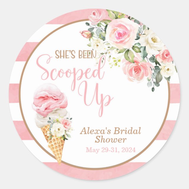 Pegatina Redonda Se la han llevado (raya) Personalizado  (Anverso)