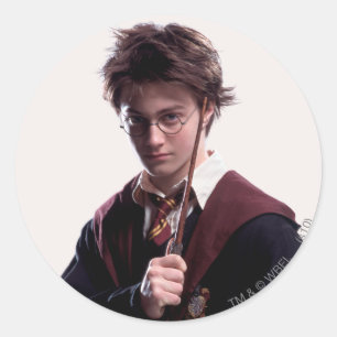 Pegatina Redonda Se levanta la mano de Harry Potter