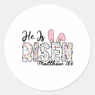 Pegatina Redonda Se Levanta Mateo 286 Bíblica Cristiana De Pascua J