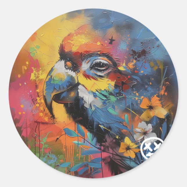 Pegatina Redonda Sé libre... Pegatinas (Anverso)