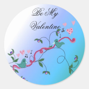 Pegatina Redonda Sé Mi San Valentín