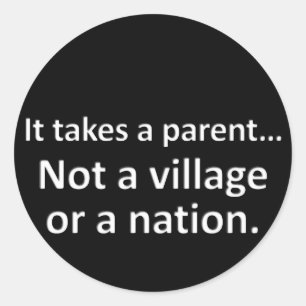 Pegatina Redonda Se necesita un padre 1