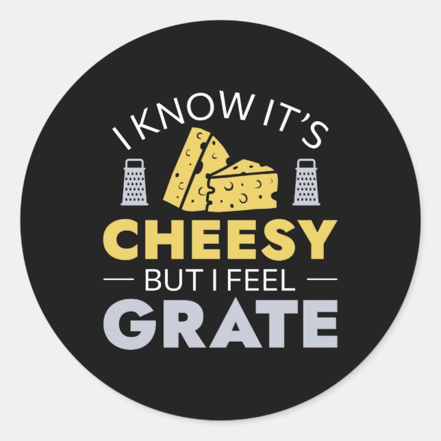 Pegatina Redonda Sé que es cursi pero siento gracia (Anverso)