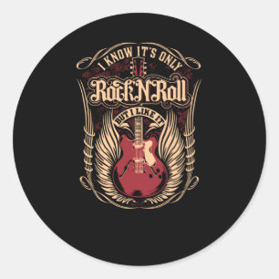 Pegatina Redonda Sé que es sólo Rock n Roll