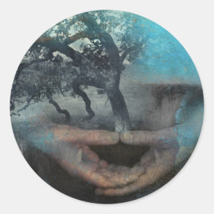 Pegatina Redonda Sea vida