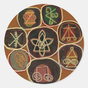 Pegatina Redonda SEAL DE HEAL : Emblema de Karuna Reiki