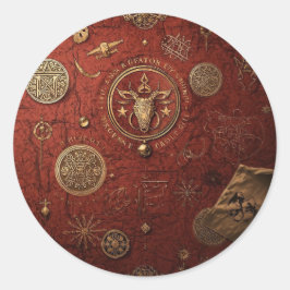 Pegatina Redonda Seal of the Hidden Order