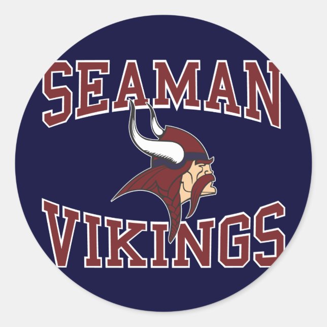 Pegatina Redonda Seaman Vikings (Anverso)
