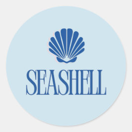Pegatina Redonda Seashell Sticker