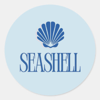 Pegatina Redonda Seashell Sticker