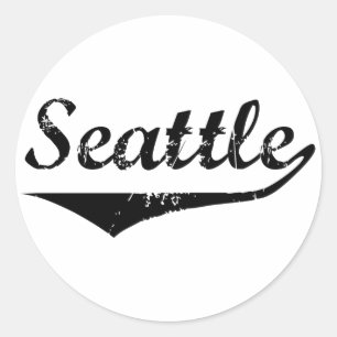 Pegatina Redonda Seattle