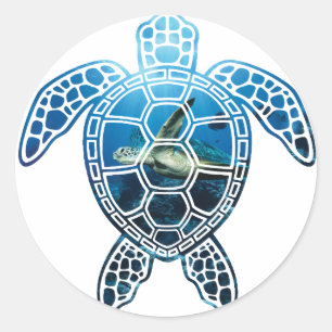 Pegatina Redonda seaturtle-2