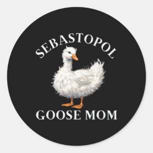 Pegatina Redonda Sebastopol Goose Mom