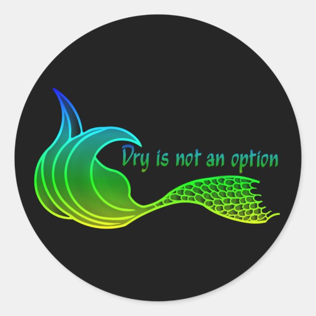 Pegatina Redonda Secar no es una opción en los tonos verdes de los  (Anverso)