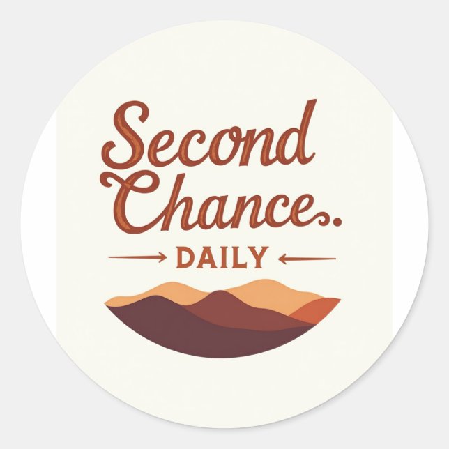 Pegatina Redonda Second Chance Daily" Kid's T-Shirt   (Anverso)