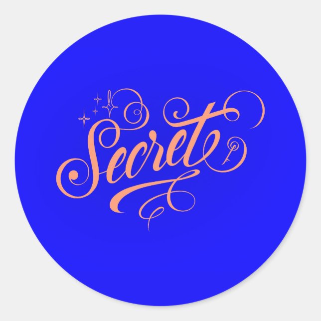 Pegatina Redonda Secret -  (Anverso)