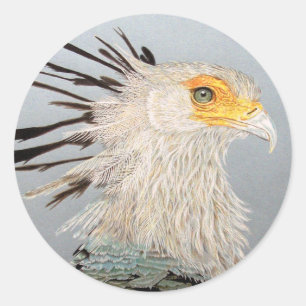 Pegatina Redonda Secretario Bird