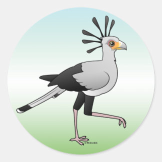 Pegatina Redonda Secretario Bird
