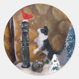 Pegatina Redonda Secretos de Navidad