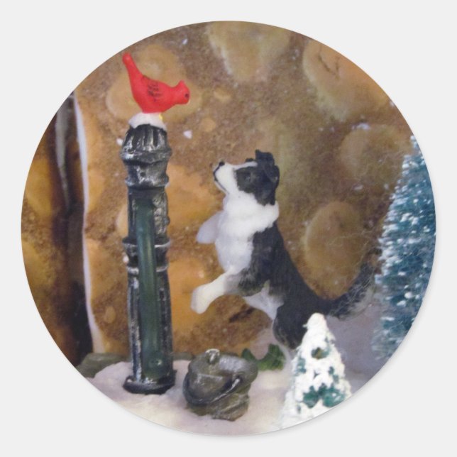 Pegatina Redonda Secretos de Navidad (Anverso)