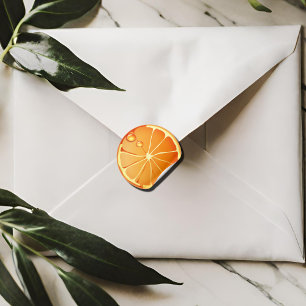 Pegatina Redonda sector naranja no 2